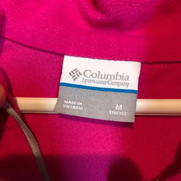 Columbia Girls 10/12 Fleece Sweatshirt Pink - Picture 3 of 4